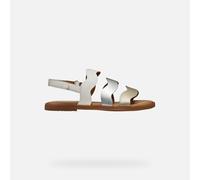 GEOX Sandal Karly Girl White/silver, Size: 37