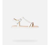 Geox J Karly Girl Sandal, White, 35 EU