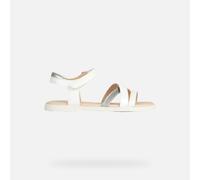 Geox J Sandal Karly Girl Girls Open Sandals, White, 6 UK