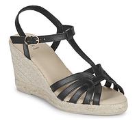 Geox Women's D GELSA A Wedge Sandal, Black, 5 UK