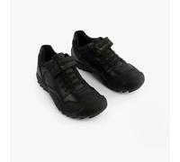 GEOX SAVAGE B Boys Leather Touch Fasten School Shoes Black - UK 13 / EUR 32
