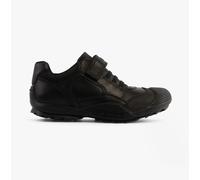 GEOX SAVAGE B Boys Leather Touch Fasten School Shoes Black - UK 1.5 / EUR 34