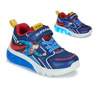 Geox J CIBERDRON BOY Sneaker, Blue/RED, 4 UK