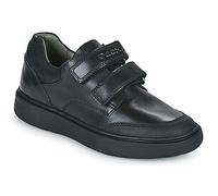 Geox Boys' Riddock School Shoes – Leather, Velcro Straps, Black