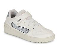 Geox Girl's J Washiba Girl a Sneaker, Lt Ivory Silver, 13 UK