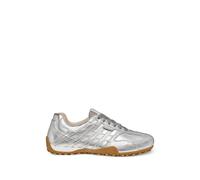 Geox Snake metallic-finish paneled sneakers - Silver 38