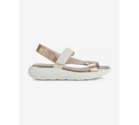 Geox Spherica EC5W Napa white shiny copper women's sandals. - 36