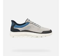 Geox Men's U SPHERICA Plus E Trainers, LT Grey/Navy, 45 EU