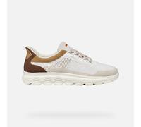 Geox Men's U Spherica Plus E Trainers, Off White/Brown, 47 EU