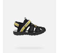 Geox J Vaniett Boy A Sandal, Black Yellow, 11.5 UK Child