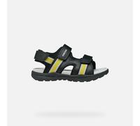 Geox J VANIETT Boy B Sandal, Black/Yellow, 31 EU
