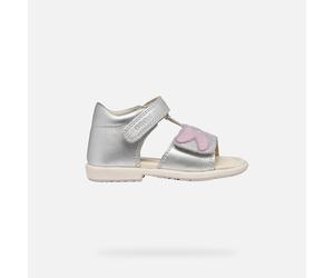 GEOX Verred Toddler Girl Silver/lilac, Size: 26