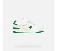 Geox J Washiba Boy A Sneaker, White Green, 10 UK Child