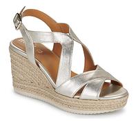 Geox Women's D Ponza Espadrille Wedge Sandal, Gold, 5 UK