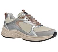 Geox Woman D Zarvia Sneakers Papyrus/Silver 36 EU