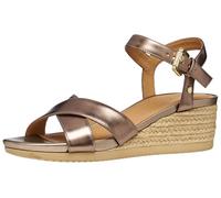 Geox Women D Ischia Corda C Wedge Sandal, Dark Beige, 6.5 UK