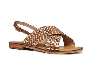 Geox Women D Maddalusiac N Flat Sandal, Camel Bronze, 4 UK