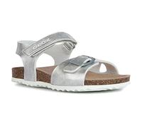 Geox Women's Adriel GirlsSandal, C000b Silver, 4 UK