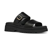 Geox Women's D ADACTER S A Flat Sandal, Black, 4 UK