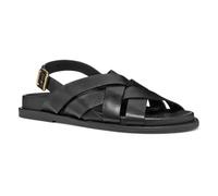 Geox Women's D ADELASH A Slide Sandal, Black, 6 UK