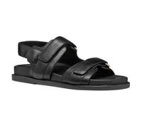 Geox Women's D ADELASH C Slide Sandal, Black, 4 UK