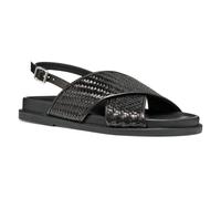 Geox Women's D ADELASH E Slide Sandal, Black, 6 UK