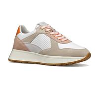 Geox Women's D Amabel A Sneaker, White/Lt Taupe, 4 UK