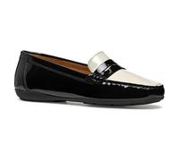 Geox Women's D ANNYTAH MOC A Moccasin, Black/Papyrus, 7.5 UK