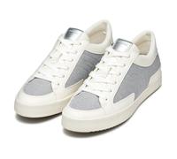 Geox Women's D BLOMIEE B Sneaker, Silver/Optic White, 5 UK