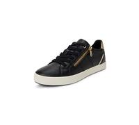Geox Women's D Blomiee E Sneaker, Black Lt Gold, 5 UK
