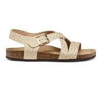 Geox Women's D BRIONIA B Flat Sandal, LT Gold, 40 EU