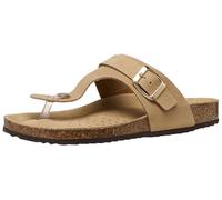 Geox Women's D BRIONIA K Flat Sandal, LT Taupe, 39 EU