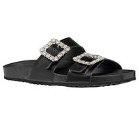Geox Women's D BRIONIA R A Flat Sandal, Black, 6 UK