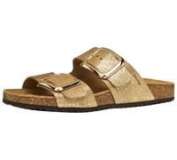 Geox Women's D BRIONIA R B Flat Sandal, LT Gold, 37 EU