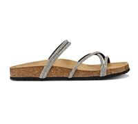 Geox Women's D BRIONIA R I Flat Sandal, Black, 37 EU