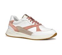 Geox Women's D BULMYA A Sneaker, White/Lt Coral, 5 UK