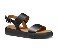 Geox Women's D CAMALEI A Flat Sandal, Gun/Black, 6 UK