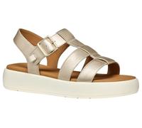 Geox Women's D CAMALEI B Flat Sandal, Lt Gold, 4 UK