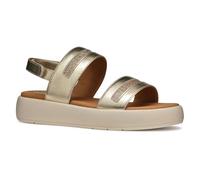 Geox Women's D CAMALEI C Flat Sandal, Lt Gold, 7.5 UK