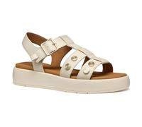 Geox Women's D CAMALEI E Flat Sandal, Papyrus, 5 UK