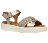 Geox Women's D CAMALEI F Flat Sandal, Champagne, 4 UK