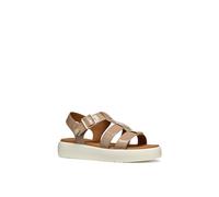 Geox Women's D CAMALEI B Flat Sandal, Caramel, 6 UK
