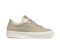 Geox Women's D Claudin A Sneaker, Beige, 3.5 UK