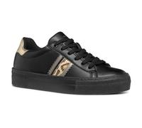 Geox Women's D Claudin A Sneaker, Black, 2 UK