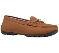 Geox Women's D Cosmopolis + Grip Moccasin, Cognac, 4 UK