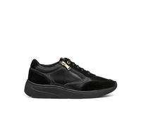 Geox Women's D Cristael ESneaker, Black, 7.5 UK