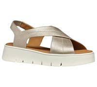 Women's Geox D DANDRA 40 Synthetic Polyurethane Women's Light Gold Sandals - Size: 3