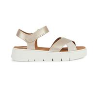 Geox Women's D Dandra 40 C Wedge Sandal, Lt Gold Lt Sand, 8 UK