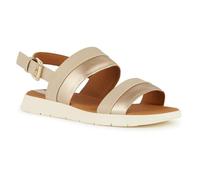 Geox Women's D Dandra A Slide Sandal, Beige Lt Gold, 8 UK