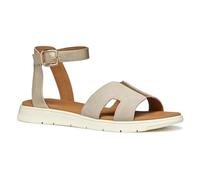 Geox Women's D DANDRA B Flat Sandal, Lt Gold/Lt Taupe, 5 UK